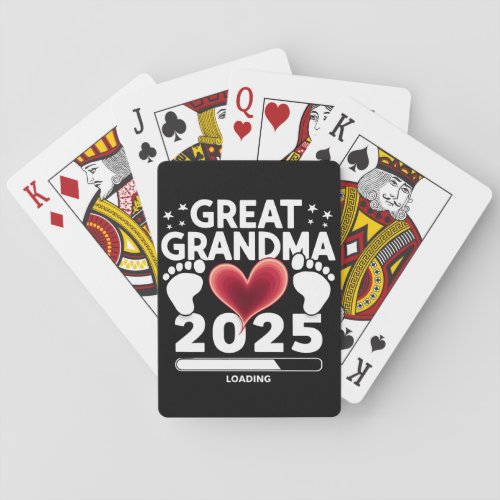 Great grandma Loading 2025 Pregnancy Announcement Poker Cards