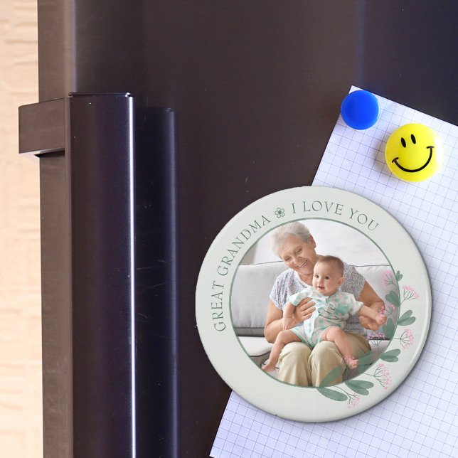Great Grandma Love You Purple Wildflower Photo Mag Magnet (Creator Uploaded)