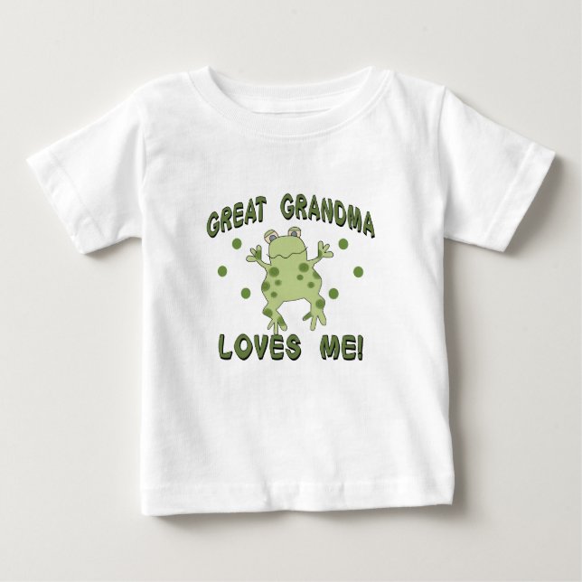 Great Grandma Loves Me Frog Baby T-Shirt (Front)