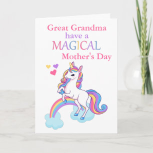 Great Grandma Mother's Day Unicorn Card