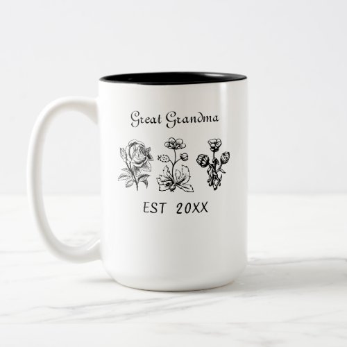 Great Grandma Mug Promoted To Great Grandma Two_Tone Coffee Mug