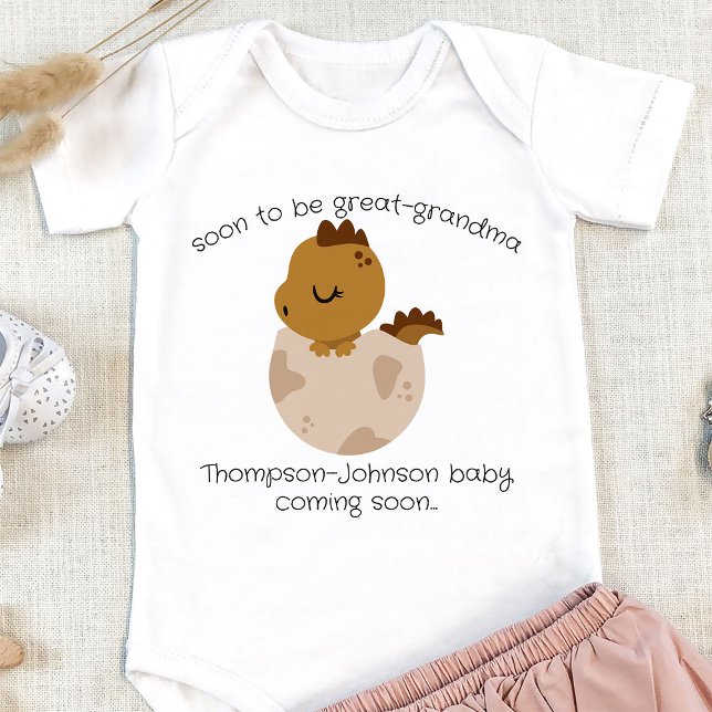 Great Grandma New Baby Announcement Custom Reveal Baby Bodysuit (Creator Uploaded)