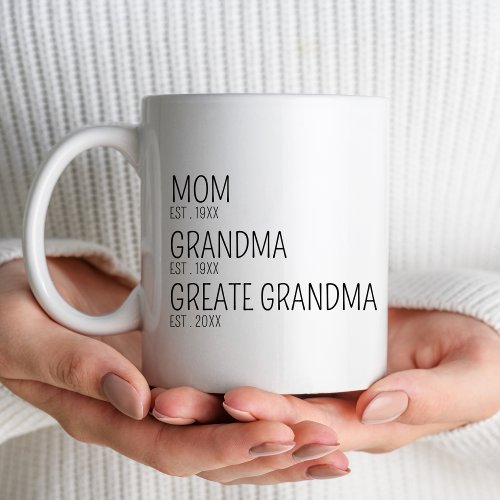 Great Grandma Newborn New Mommy To Be New Parents Mug