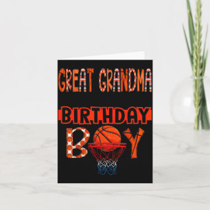 Great Grandma Of The Birthday Boy Basketball Party Card