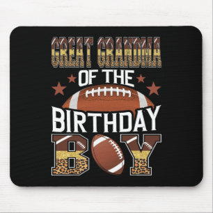 Great Grandma Of The Birthday Boy Football Baller Mouse Pad