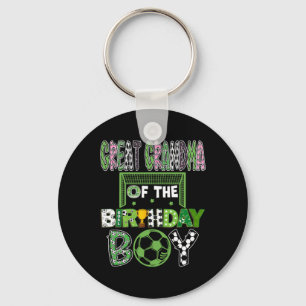 Great Grandma Of The Birthday Boy Soccer Player Bi Keychain