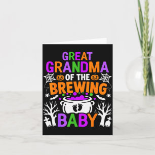Great Grandma Of The Brewing Baby Halloween Costum Card