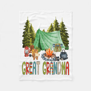 Great Grandma Of The Happy Camper 1st Birthday Bea Fleece Blanket