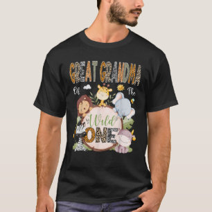 Great Grandma Of The Wild One 1St Birthday Safari T-Shirt