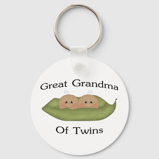 Great Grandma Of Twin Keychain (Front)