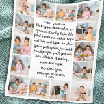 Great Grandma Personalized 14 Photo Collage Fleece Blanket<br><div class="desc">Celebrate your grandparents with a custom photo collage blanket. This unique grandparents quote blanket is the perfect gift whether its a birthday, Grandparents day or Christmas. We hope your special keepsake grandma blanket will become a treasured keepsake for years to come. . Quote "We hugged this blanket, We squeezed it...</div>