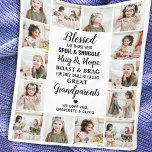 Great Grandma Personalized Poem Photo Collage Fleece Blanket<br><div class="desc">Celebrate your great grandparents with a custom photo collage blanket. This unique grandparents quote blanket is the perfect gift whether its a birthday, Grandparents day or Christmas. We hope your special keepsake great grandma blanket will become a treasured keepsake for years to come. . Quote " Blessed are those who...</div>