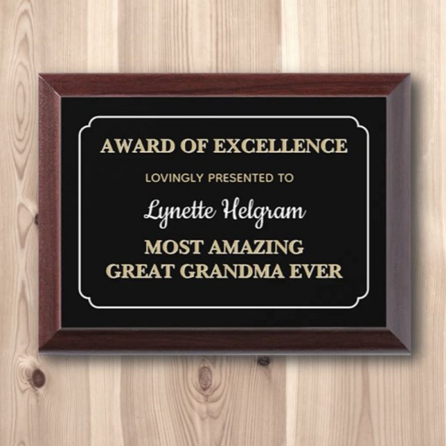 Great Grandma! Personalized Special Award plaque (Creator Uploaded)