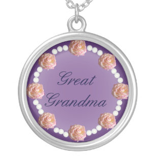 Great Grandma Roses and Pearls Necklace