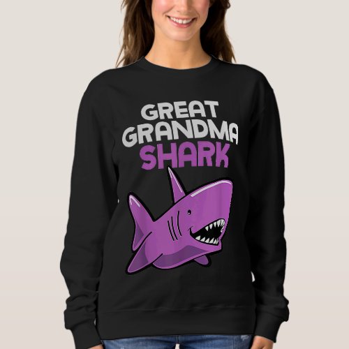 Great Grandma Shark  Family Mothers Day Sweatshirt