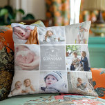 GREAT GRANDMA 'the most loved' Photo Collage Throw Pillow<br><div class="desc">Trendy modern photo collage pillow for Great Grandma. Create your own personal gift with a 8 (eight) photo collage consisting of a square picture layout template, the text 'the most loved great grandma' and name/s. All text and colors can be changed to your own personal taste by using the customize...</div>
