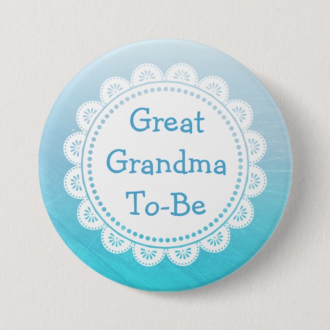 Great Grandma to Be Baby Shower Button (Front)