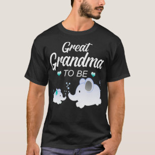 Great Grandma To Be Elephant Baby Shower For Boy  T-Shirt