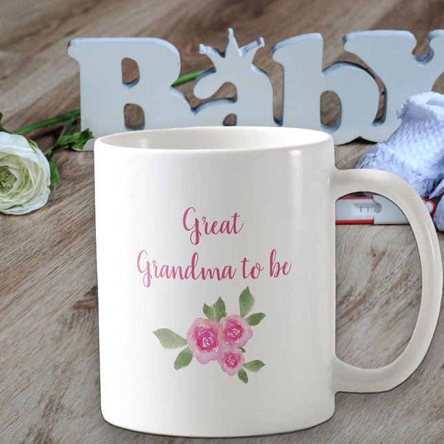 Great Grandma to Be New Baby Girl Brewing Pink Coffee Mug (Creator Uploaded)