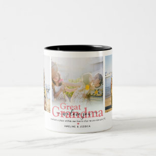 Great Grandma 'We Love You' 3 Photo Collage  Two-Tone Coffee Mug