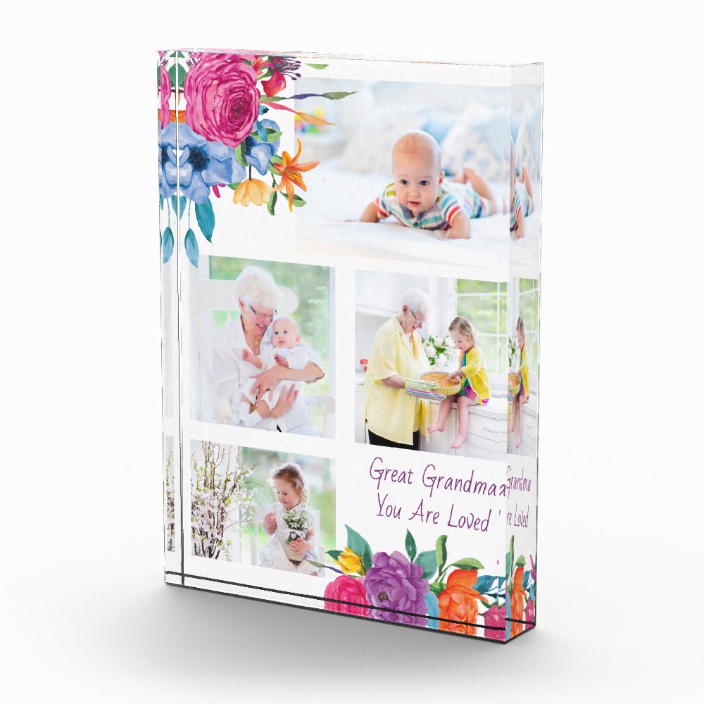 Discover Custom Great Grandma You are Loved Photo Block