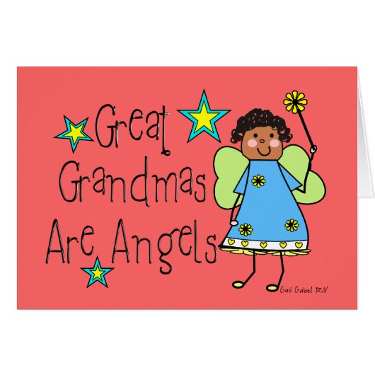 Great Grandmas Are Angels Gifts (Afro-American) (Front Horizontal)