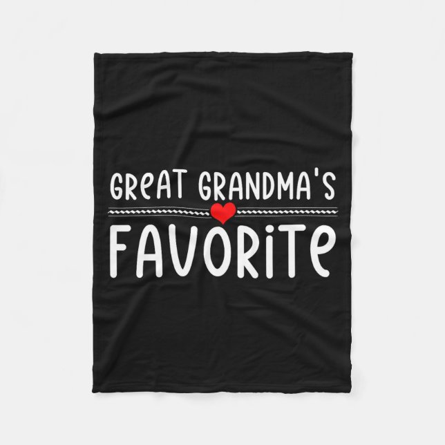 Great Grandmas Favorite  Fleece Blanket (Front)