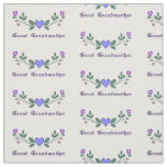 Great Grandmother Cross Stitch Print Fabric