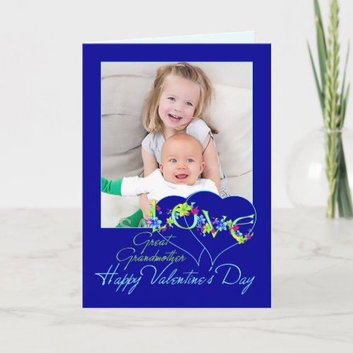 Great Grandmother Garden of Love Photo Holiday Card