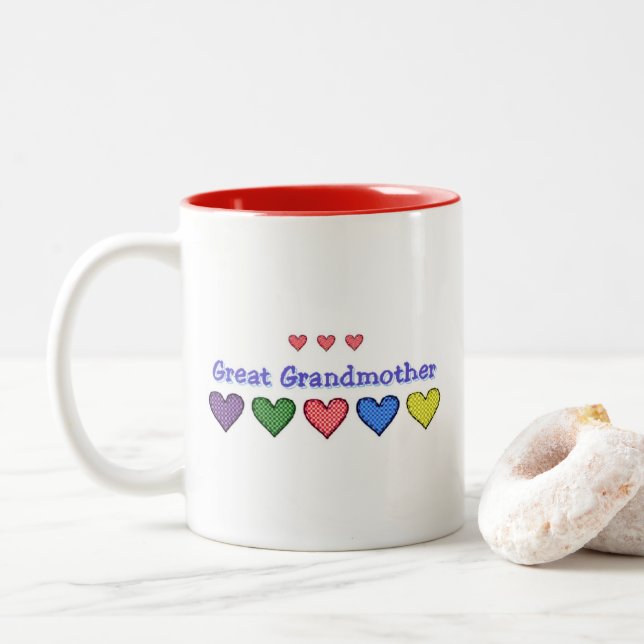 Great Grandmother GH Two-Tone Coffee Mug (With Donut)