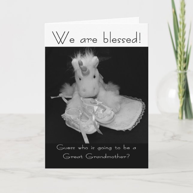 Great Grandmother new baby we are blessed Card (Front)