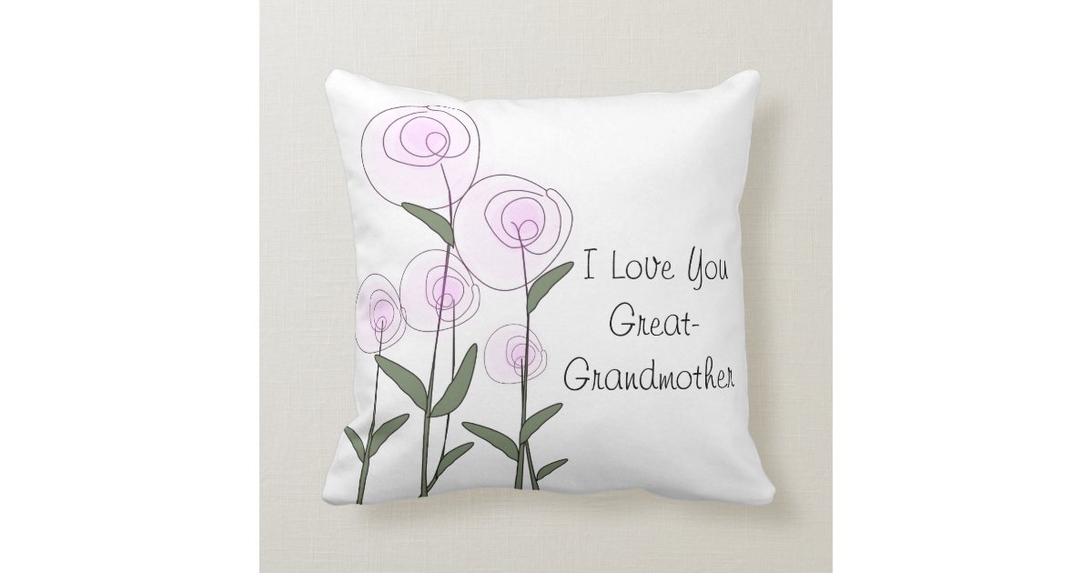 Great-Grandmother PInk Roses Art Pillow | Zazzle.com