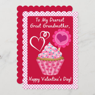 Great Grandmother Valentine Cute Cupcake