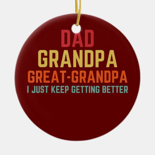 Great Grandpa for Fathers Day  Ceramic Ornament