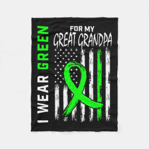 Great Grandpa Kidney Disease Cerebral Palsy Awaren Fleece Blanket