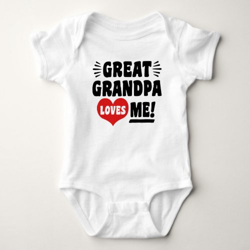 Great Grandpa Loves Me Baby Bodysuit