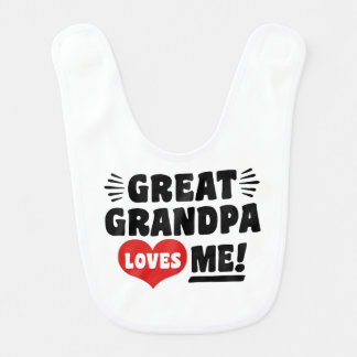Great Grandpa Loves Me Bib