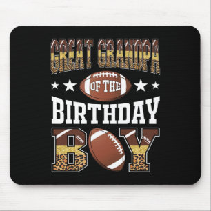 Great Grandpa Of The Birthday Boy Game Day Leopard Mouse Pad