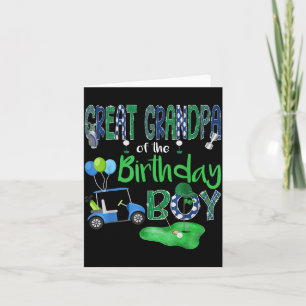 Great grandpa of the birthday boy hole in one golf card
