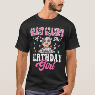 Great Grandpa Of The Birthday Girl Cute Cow 1st Bi T-Shirt