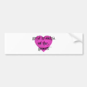 Great Grandpa of the Groom Bumper Sticker