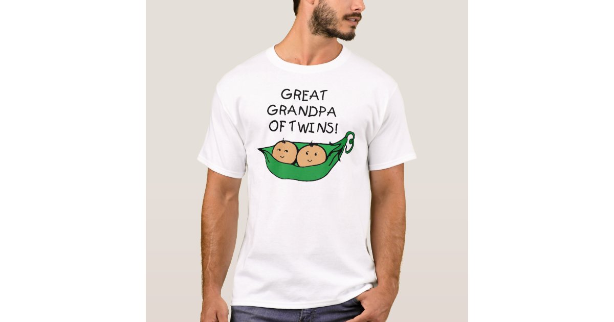 Download Great Grandpa Of Twins Pod T Shirt Zazzle Com