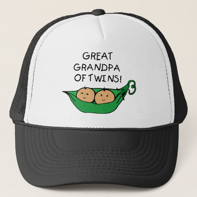 Great Grandpa of Twins Pod Trucker Hat (Front)