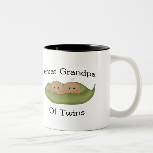 Great Grandpa Of Twins Two_Tone Coffee Mug