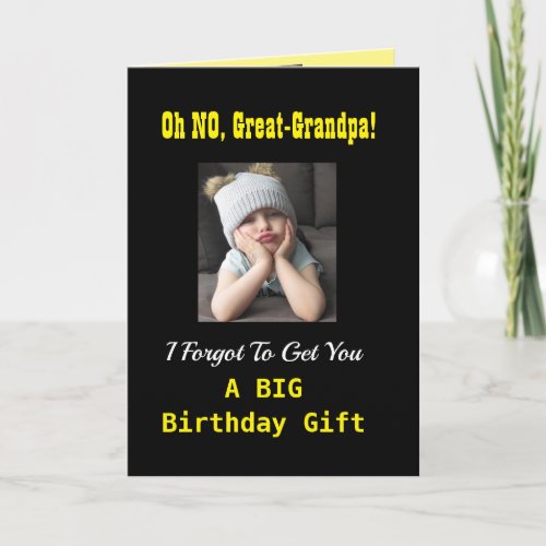 Great_Grandpa Oh No Birthday Funny Grumpy Girl Card