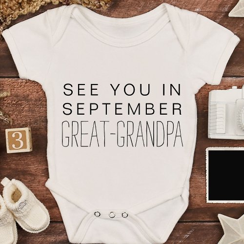 Great_Grandpa Personalized Pregnancy Announcement Baby Bodysuit