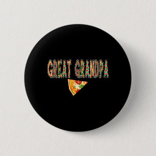 Great Grandpa Pizza Birthday Squad Crew Family Button