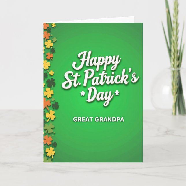 Great Grandpa St Patricks Day Card (Front)