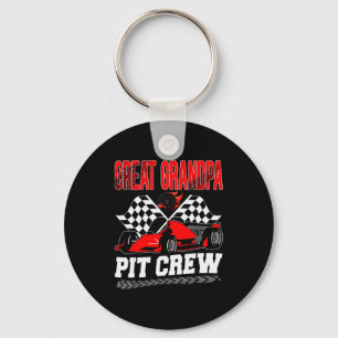 Great Grandpa T Crew Racing Family Race Car Birthd Keychain