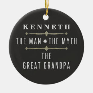 Great Grandpa The Man The Myth Ceramic Ornament